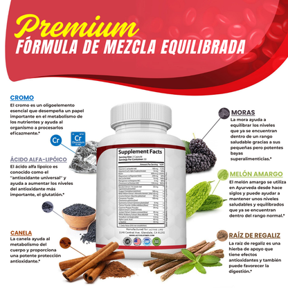 Bio Vital Blood Sugar Complex® Cápsulas que reducen diabetes
