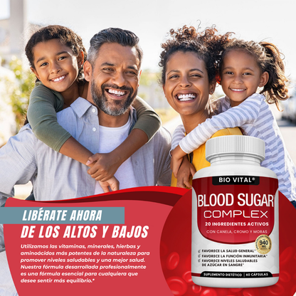 Bio Vital Blood Sugar Complex® Cápsulas que reducen diabetes