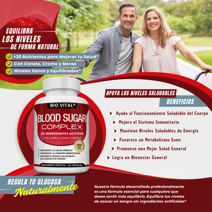 Bio Vital Blood Sugar Complex® Cápsulas que reducen diabetes