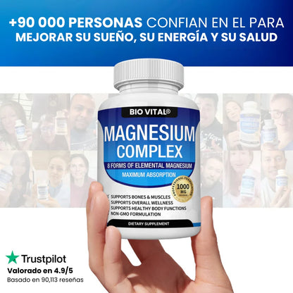 Magnesium Complex® De Alta Pureza Anti-Edad