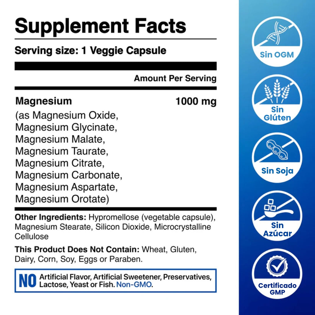 Magnesium Complex® De Alta Pureza Anti-Edad