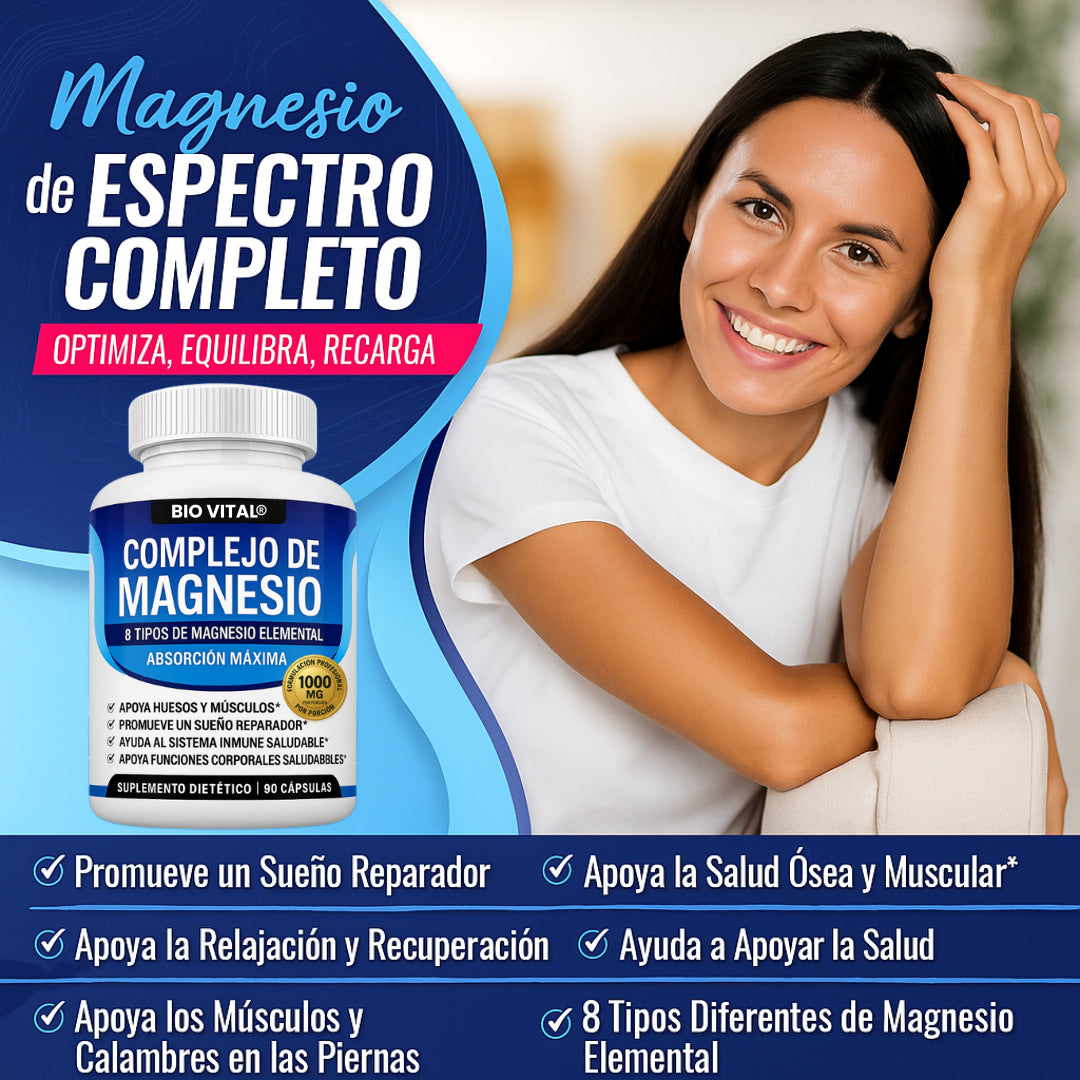 Magnesium Complex® De Alta Pureza Anti-Edad