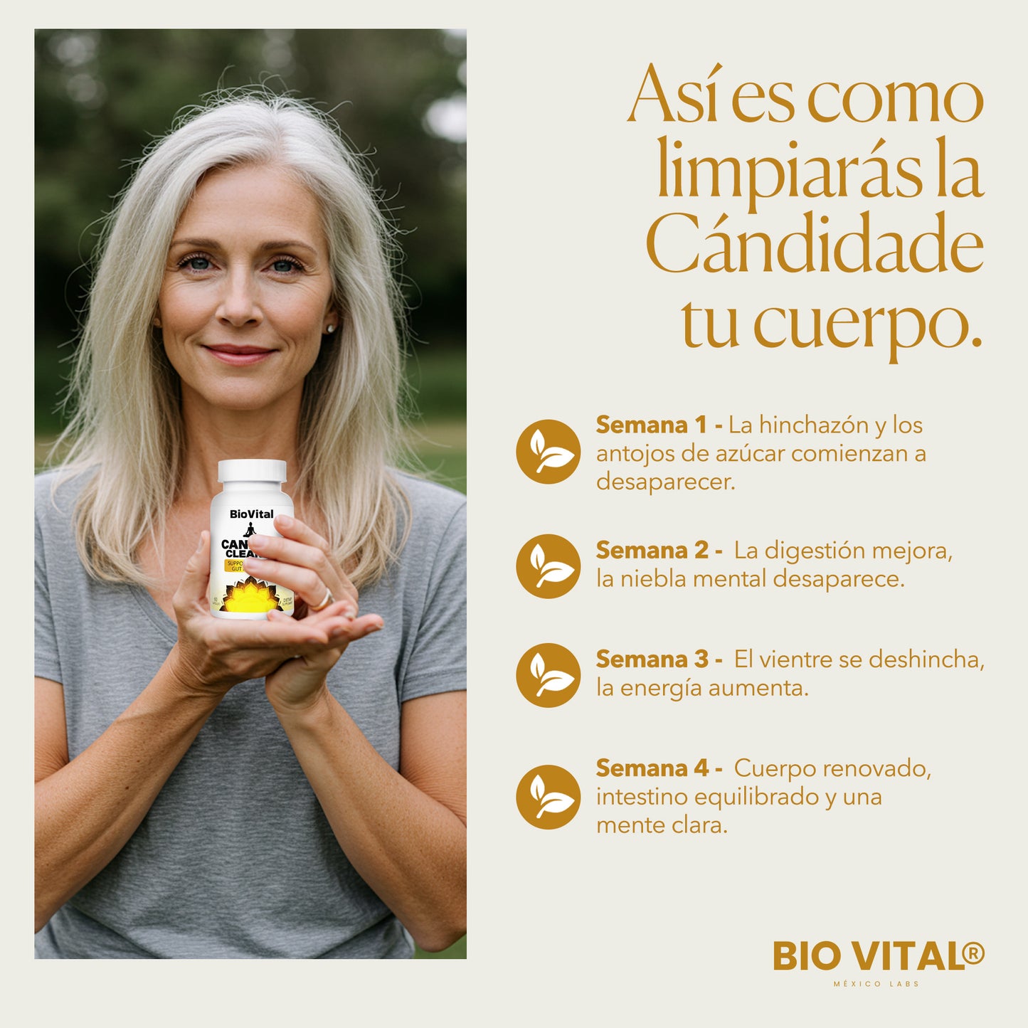 Candida Cleanse® Cápsulas que reducen antojos, hinchazón y fatiga