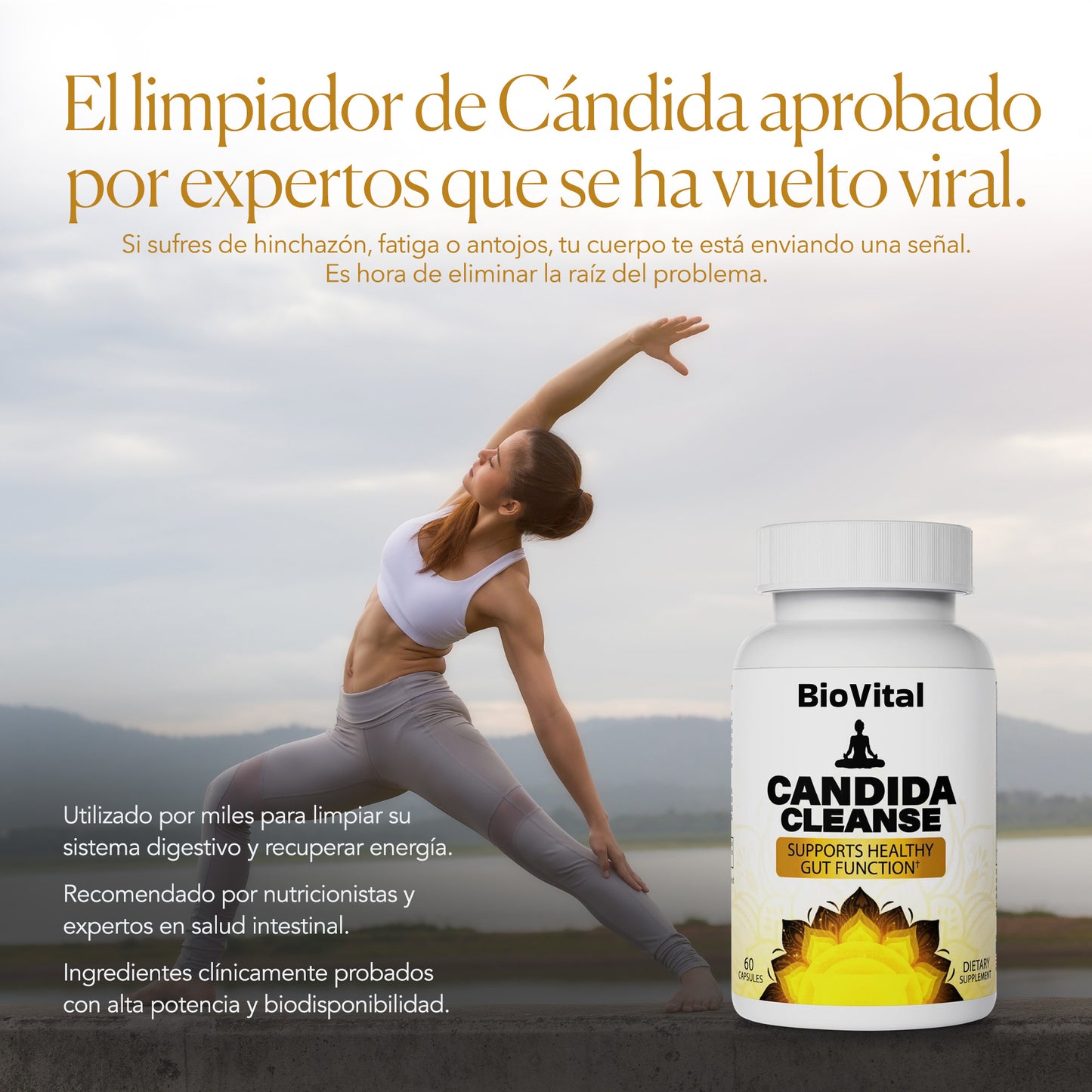 Candida Cleanse® Cápsulas que reducen antojos, hinchazón y fatiga