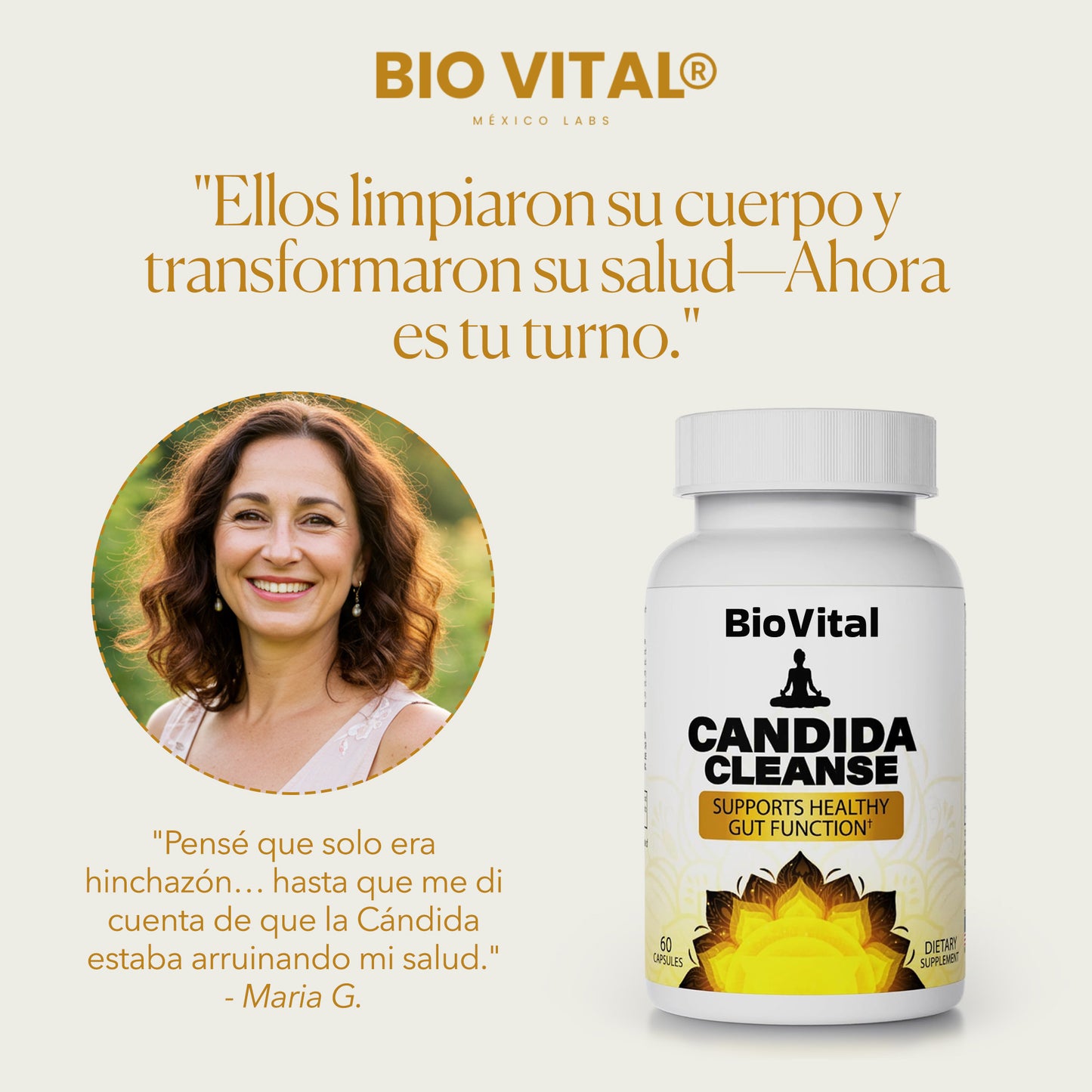 Candida Cleanse® Cápsulas que reducen antojos, hinchazón y fatiga