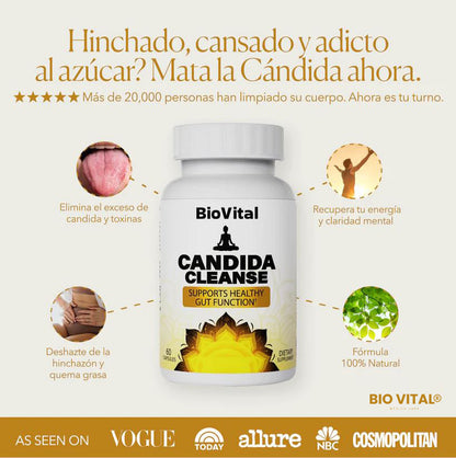 Candida Cleanse® Cápsulas que reducen antojos, hinchazón y fatiga